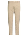 Guess Man Pants Sand Size 32w-30l Cotton, Elastane In Neutral