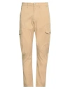 Guess Man Pants Sand Size 34w-31l Cotton, Elastane In Beige