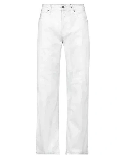 Guess Man Pants White Size 29 Cotton, Elastane