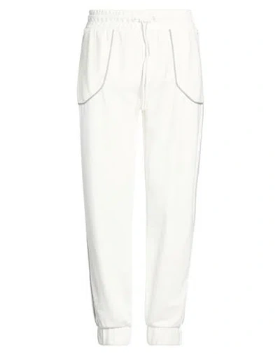 Guess Man Pants White Size Xxl Cotton, Polyester