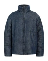 Guess Man Puffer Blue Size L Lyocell, Cotton, Hemp, Polyester In Blue