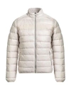 Guess Man Puffer Cream Size S Polyester In Neutral