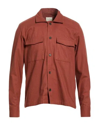 Guess Man Shirt Brown Size 38 Cotton