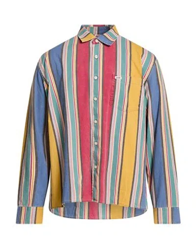 Guess Man Shirt Red Size L Cotton In Multi