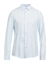 Guess Man Shirt Sky Blue Size L Ecovero Viscose In Blue