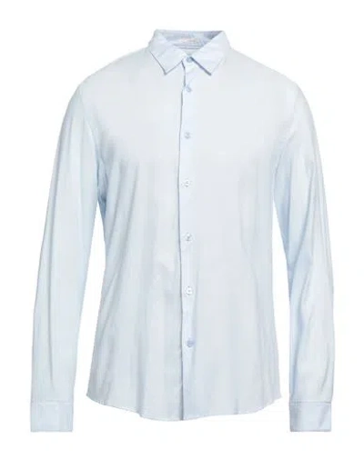 Guess Man Shirt Sky Blue Size L Ecovero Viscose