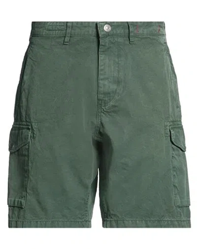 Guess Man Shorts & Bermuda Shorts Dark Green Size 30 Cotton