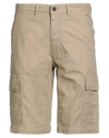 Guess Man Shorts & Bermuda Shorts Sand Size 32 Cotton, Linen, Elastane In Neutral