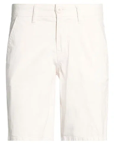 Guess Man Shorts & Bermuda Shorts White Size 28 Cotton, Elastane In Neutral