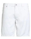 Guess Man Shorts & Bermuda Shorts White Size 36 Cotton, Elastane In White