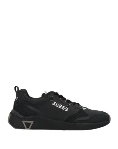 Guess Man Sneakers Black Size 8.5 Soft Leather