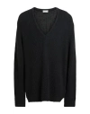 Guess Man Sweater Black Size S Cotton In Black