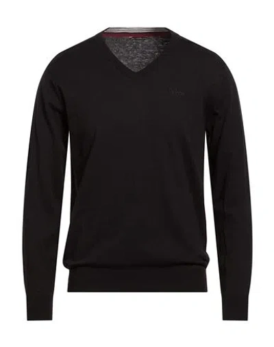 Guess Man Sweater Black Size L Organic Cotton, Polyamide, Silk