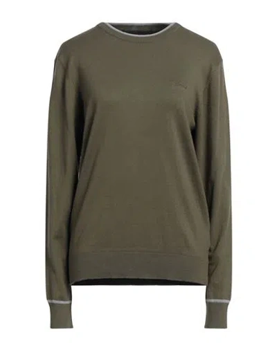 Guess Man Sweater Military Green Size S Cotton, Polyamide, Elastane