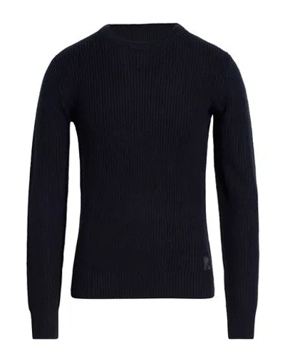 Guess Man Sweater Navy Size Xs Acrylic In Blue