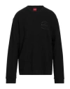 Guess Man Sweatshirt Black Size Xxxl Cotton In Black
