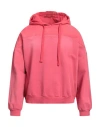 Guess Man Sweatshirt Coral Size S Cotton In Red