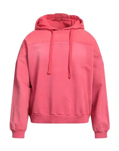 Guess Man Sweatshirt Coral Size S Cotton In Red