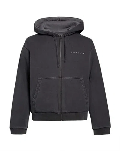 Guess Man Sweatshirt Grey Size L Cotton In Gray