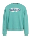 Guess Man Sweatshirt Light Green Size L Cotton, Polyester
