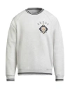 Guess Man Sweatshirt Light Grey Size L Cotton, Polyester In White