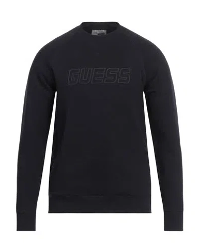 Guess Man Sweatshirt Midnight Blue Size S Cotton, Polyester