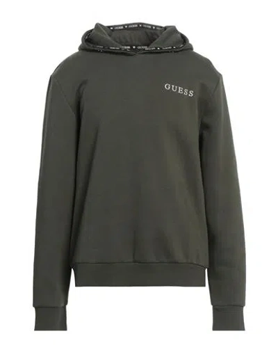 Guess Man Sweatshirt Military Green Size Xl Cotton, Polyester