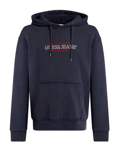 Guess Man Sweatshirt Navy Size M Cotton