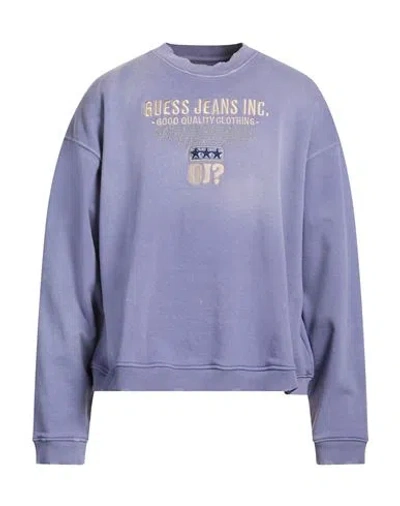 Guess Man Sweatshirt Purple Size L Cotton