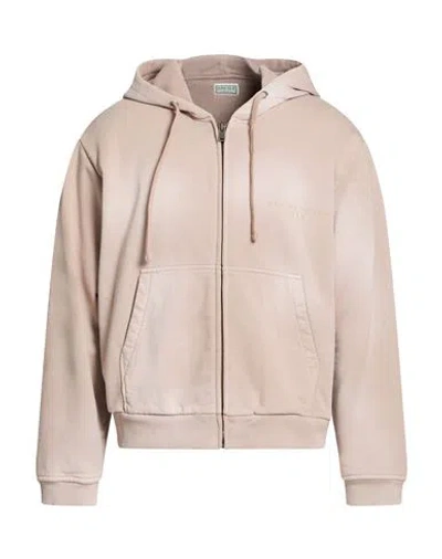 Guess Man Sweatshirt Sand Size L Cotton In Neutral