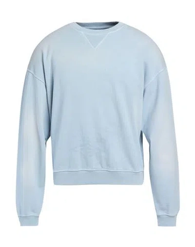 Guess Man Sweatshirt Sky Blue Size L Cotton