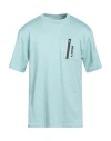 Guess Man Sweatshirt Turquoise Size M Nylon, Cotton In Blue
