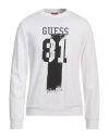 Guess Man Sweatshirt White Size L Cotton
