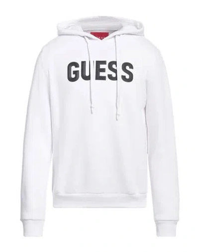 Guess Man Sweatshirt White Size M Cotton, Polyester