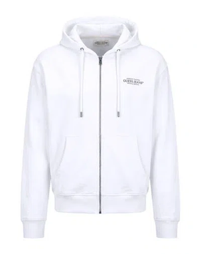 Guess Man Sweatshirt White Size Xl Cotton
