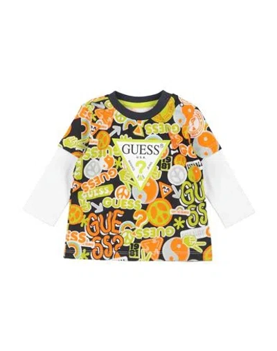 Guess Kids'  Man T-shirt Black Size 18 Cotton