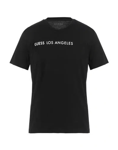 Guess Man T-shirt Black Size L Cotton