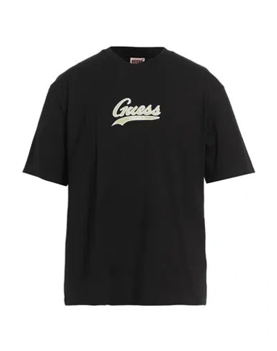 Guess Man T-shirt Black Size L Cotton