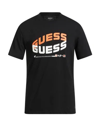 Guess Man T-shirt Black Size M Cotton