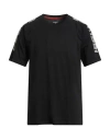 Guess Man T-shirt Black Size S Cotton In Black