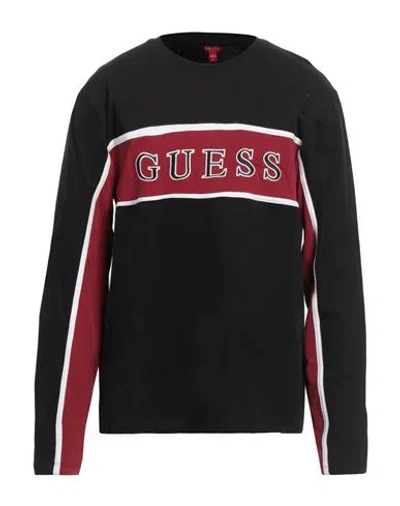 Guess Man T-shirt Black Size Xxl Cotton