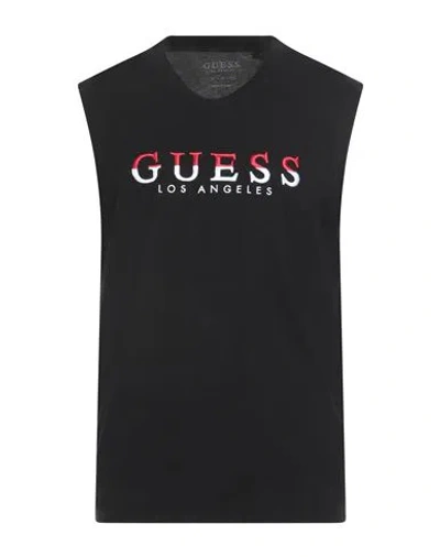 Guess Man T-shirt Black Size Xxl Cotton