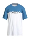 Guess Man T-shirt Blue Size Xl Cotton, Polyester