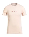 Guess Man T-shirt Blush Size L Organic Cotton, Cotton In Pink