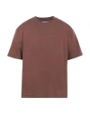 Guess Man T-shirt Brown Size L Cotton