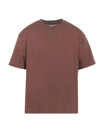 Guess Man T-shirt Brown Size L Cotton
