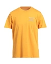 Guess Man T-shirt Mandarin Size M Organic Cotton, Cotton In Orange