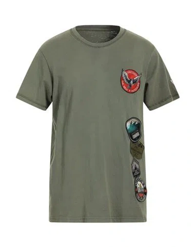 Guess Man T-shirt Military Green Size M Cotton