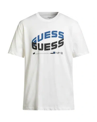Guess Man T-shirt White Size L Cotton