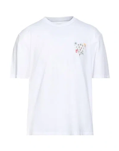 Guess Man T-shirt White Size M Organic Cotton, Cotton